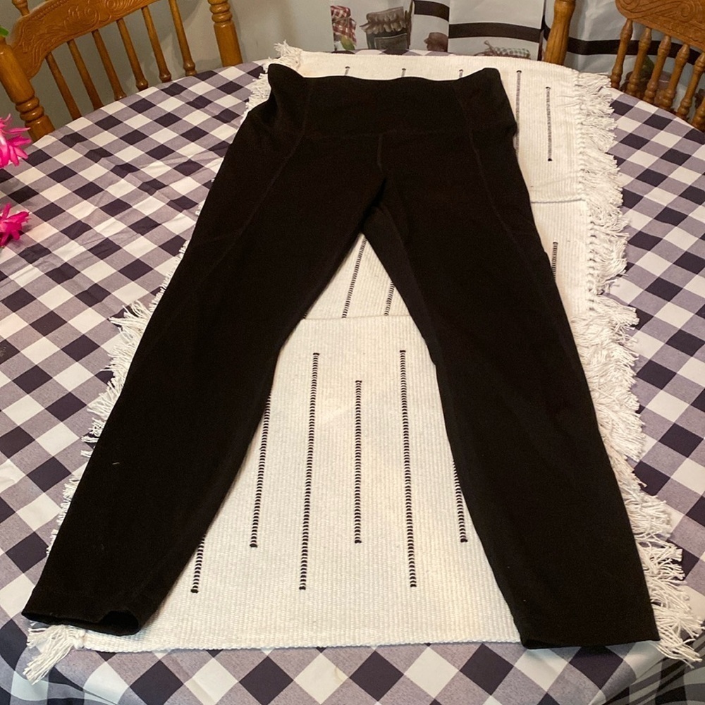 Women's legging Bundle Member Mark & Viscose Fleece  Size Large Legging Black
